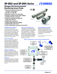 Thumbnail of document Data Sheet - SP-004-1 Link M12 Environmental Monitoring Smart Probes